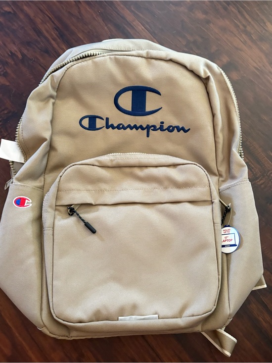 Champion Other - Champion Kids Beige Backpack with Navy Logo